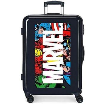 Marvel Los Vengadores Action Maleta Mediana Azul 48x68x26 cms Rígida ABS Cierre combinación 70L 3,7Kgs 4 Ruedas Dobles