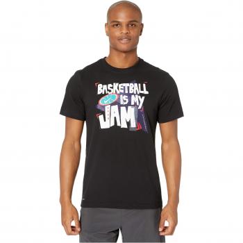 Nike M Nk Dry tee Bball Jam Camiseta, Hombre, Black/Game Royal, 2XL