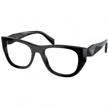 Prada PR A18VF Asian Fit 16K1O1 Gafas Recetadas para Mujer Negras con armazón negro y lentes recetados de 52