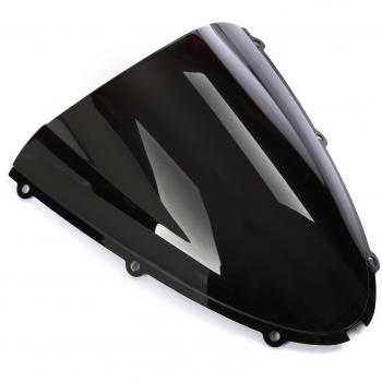 Parabrisas Moto, CICMOD Cúpula Parabrisas Moto Antiviento Windshield WindScreen para Kawasaki Ninja ZX6R 636 2005-2008 & ZX10R 2006 2007, Negro
