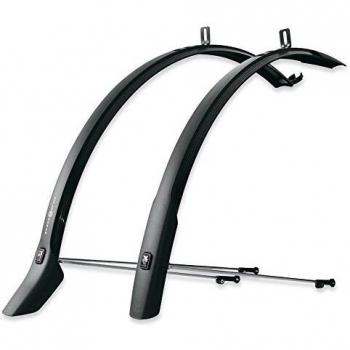 SKS Velo 42 Urban Mudguard Set with Stays - Black, 700c, suitable for tyre width 700 x 20-35mm, 42mm wide