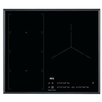 AEG IKE63471FB Placa inducción flexible, Biselada, Extraplana 3 zonas, Función Pausa, Calentamiento rápido, Controles Táctiles dezlizantes, conexión automática, Función FlexiPuente multizona, 60 cm