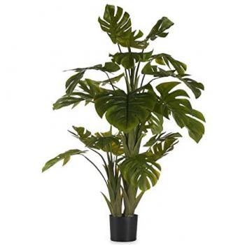 Planta Decorativa Ibergarden Monstera de Plástico con Cable de Hierro, Dimensiones 105 x 150 x 105 cm, Multicolor, Estándar