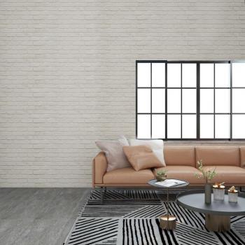 Paneles de Pared 3D Diseño Ladrillo Blanco 10 Pcs 100 x 50 cm Espuma EPS