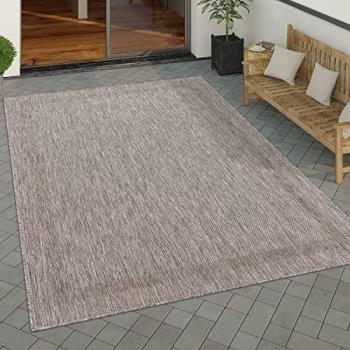 Alfombra Interior y Exterior Balcón Terraza Cocina Moderna Dibujo Geométrico Motivo Abstract 80x150 cm Color Naturaleza - Paco Home