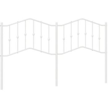 Cabecero de metal blanco 160 cm para dormitorio hogar, cabecera para somier, cabezal para estructura armazón marco de cama, color blanco
