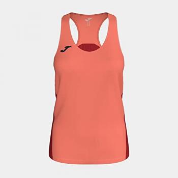 Camiseta de Tirantes R-Winner para Mujer en Naranja Flúor
