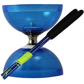 Juggle Dream - Diábolo Cyclone Quartz 2 y palos de control en aluminio, color azul