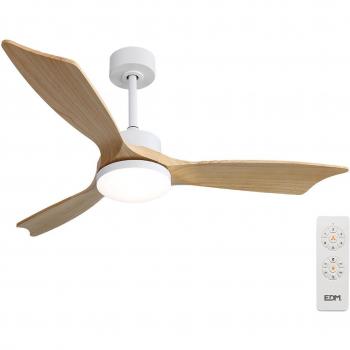 Ventilador de techo con luz LED y mando a distancia EDM Báltico 33819