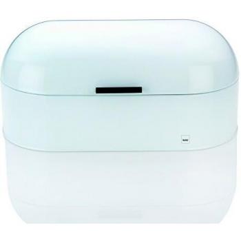 Caja de pan Kela Frisco blanca 44x21cm, acero inoxidable, cierre silencioso y ventilación