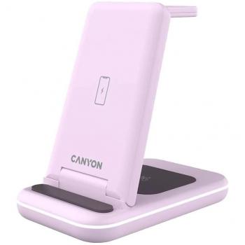 Canyon Cargador Inalámbrico WS-304 15W 2en1 Rosa Helado
