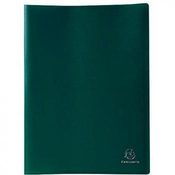 Exacompta 8583E - Carpeta de 80 fundas PVC, A4, color verde