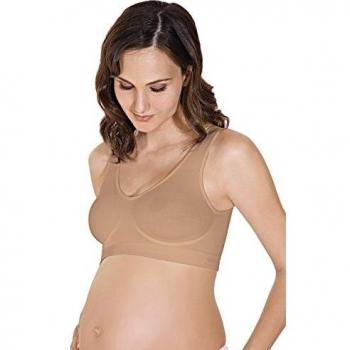 RelaxMaternity 5310 (Beige, S) Sostén de Algodon para el Embarazo con Soporte al Pecho, Premama