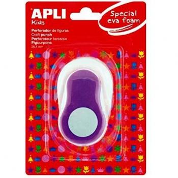 APLI Kids 13301 - Perforadora especial goma EVA redondo, 25.4 mm