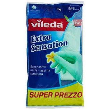 Vileda - Extra Sensation - Guantes multi-usos, talla M