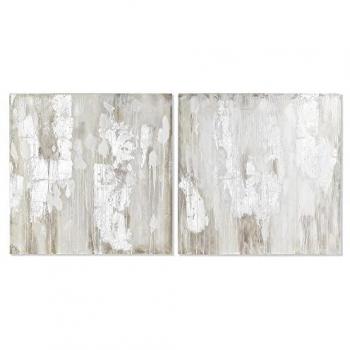 Cuadro DKD Home Decor 100 x 3,7 x 100 cm Abstracto Moderno (2 Unidades)