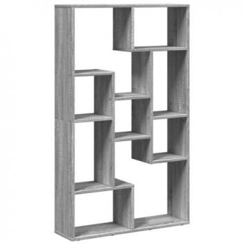Estantería de madera de ingeniería gris Sonoma 72x20x120 cm