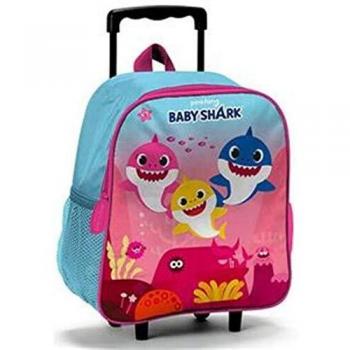 Zaino Trolley Asilo Baby Shark Rosa e Azzurro