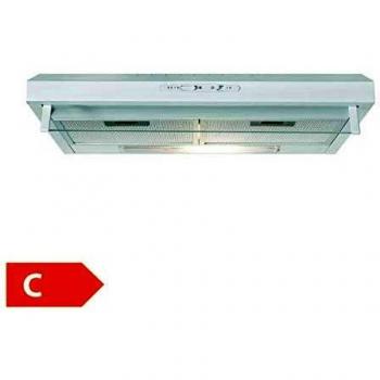 Bomann DU 623.3 Campana extractora 60cm, recirculación de Aire o por conducto, 3 Niveles Potencia, filtros extraibles de Aluminio Lavables, Blanca