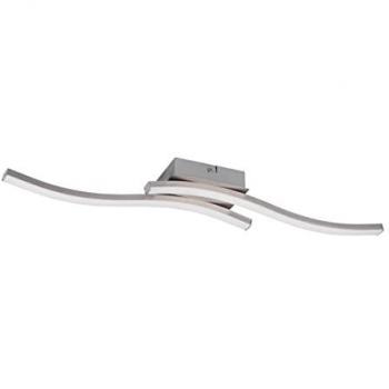 Plafoniera LED Route 2 Varillas Onduladas Acero Satinado 54cm R62472407