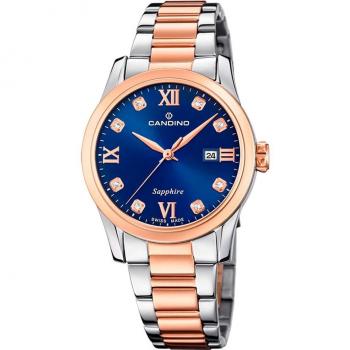 Candino Lady Elegance C4739/4 Reloj de Mujer Acero Inoxidable 316L Bicolor Azul