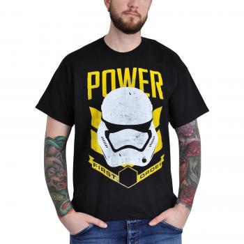 Star Wars The Force Awakens Adult Male Stormtrooper First Order Power-camiseta Hombre    Negro negro Medium