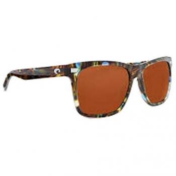 Costa Aransas Polarized Sunglasses - Shiny Ocean Tortoise/Copper Silver Mirror 580G