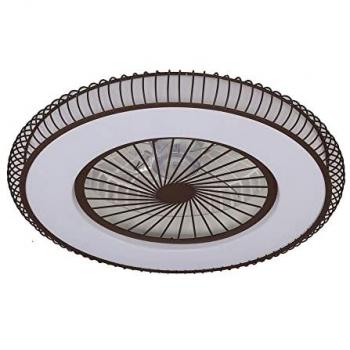 Ventilador de Techo con Luz DC Cristal Record Mirabel 40W 2800lm CCT-DIMM - Eficiente y Moderno, Aspas ocultas, Silencioso, LED, Bordes de Rejilla