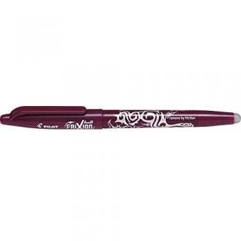Bolígrafo de tinta borrable por fricción Frixion Ball Pilot color burdeos.