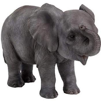 Figurita de Elefante Bebé en Resina Pintada a Mano - 12 cm