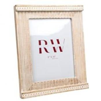Marco de Fotos Romimex Blanco Madera de Mango MDF 2 x 25 x 20 cm