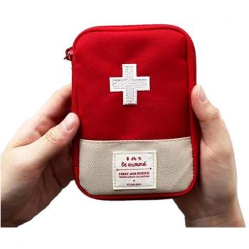 Mini bolsa médica Kit de primeros auxilios Bolsa de embalaje de drogas Viaje al aire libre Portable Red