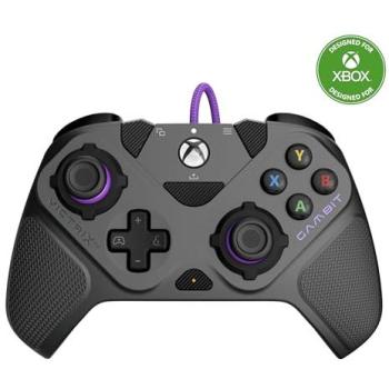 Mando Alámbrico Turtle Beach Victrix Gambit Prime para Xbox Series X/S, Xbox One y PC - Gris con Gatillos Clutch Trigger y Botones Extraíbles