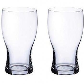 Villeroy & Boch Purismo Beer Pinta, Set de 2, 650 ml, Vidrio de cristal, Transparente