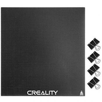 Creality Ender 3 - Placa de cristal para Ender 3/3 V2, Ender 3 Pro, Ender 5, Ender 5 Pro, revestimiento actualizado, con 4 clips, 235 x 235 x 4 mm