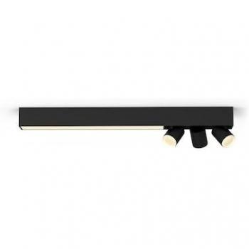 Luz de Techo Philips Hue Centris 3 Spots Blanco y Color Ambiance 3010 lm GU10 Negra
