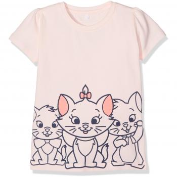 NAME IT Nitmarie Sara Ss Top Mini Wdi, Camiseta para Niñas, Rosa