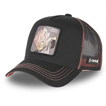 Gorra trucker Dragon Ball Super negra y rosa BLA1, unisex, sin deformación, atlética, talla única