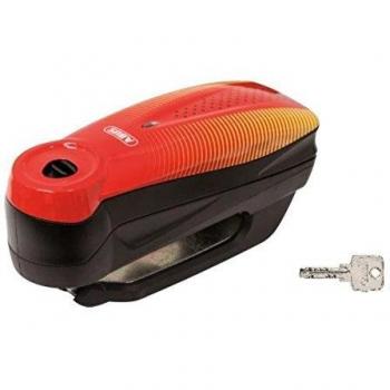 ABUS Detecto 7000 RS1 Sonic Red Motorcycle Disc Lock with Alarm