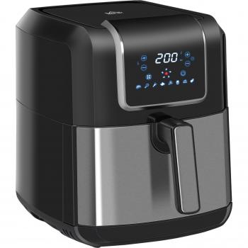HOMCOM Freidora de Aire Caliente 6,5L 1700W con Pantalla LED Táctil, 8 Programas Preestablecidos, Temperatura Ajustable, Temporizador y C