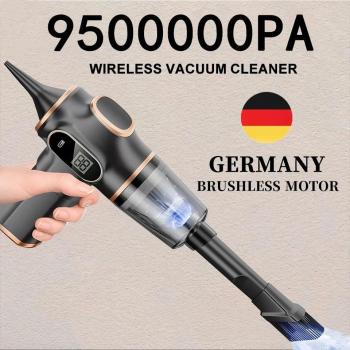 Aspirador inalámbrico potente 5 en 1, robot portátil para coche, 9500000Pa, aspiradora de mano para electrodomésticos con filtro negro