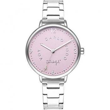 Mr wonderful Shine and Smile Reloj para Mujer Analógico de Cuarzo con Brazalete de Acero Inoxidable WR10100