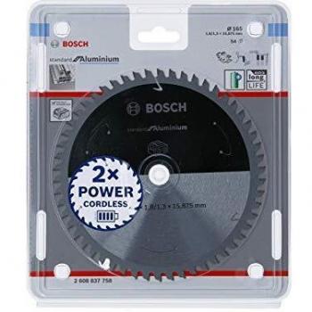 Disco de Sierra Circular Bosch Standard para Aluminio 165 x 15.875 mm, 54 Dientes, 1.8 mm