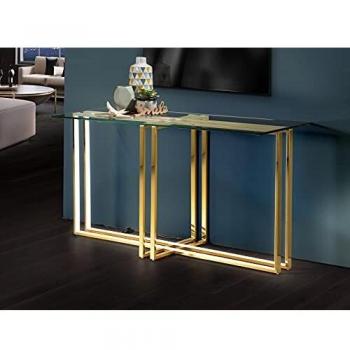 Schuller - Recibidores Modernos - Consola Aurea Oro LED