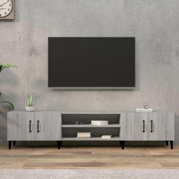 Mueble de TV vidaXL madera contrachapada gris Sonoma 180x31,5x40 cm