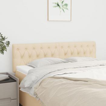Cabeceros de cama en tela color crema, 2 unidades, dimensiones 72x7x78/88 cm