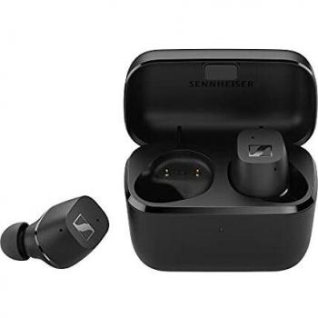 Sennheiser CX True Wireless Auriculares, Bluetooth para música y llamadas con cancelación de ruido pasiva, control táctil personalizable, acentuación de graves, IPX4 y 27 horas de batería, Negro