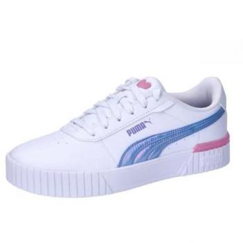 Zapatillas Puma Carina 2.0 Bouncy Sky Jr para niña, color blanco/lavanda, moda infantil, talla 36