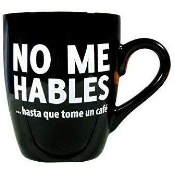 Miss Miserable Taza con mensaje No me hables... - Taza original - Taza desayuno original - Tazas graciosas - Tazas de café - Regalo original