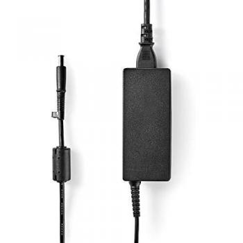 NEDIS Cargador para Portátil Adaptador para Portátil de 65 W - Clavija Central de 7,4 x 5,0 mm - 18,5 V/3,5 A - Utilizado para HP - Cable de Alimentación Incluido Negro 1.20 m